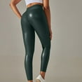 thumbnail image 1 of Save for Summer AXXD Workout Leggings Women Faux Leather Leggings Sexy High Waist Plus Size Color Bottom Sports Pants, 1 of 8