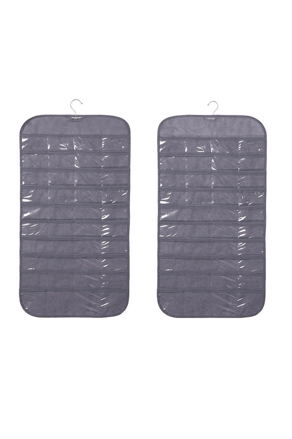 Save on Storage! Anckoeil Double-sided 80 Compartment Jewelry Storage Hanging Bag Business Card ID Card Dust Storage Bag
