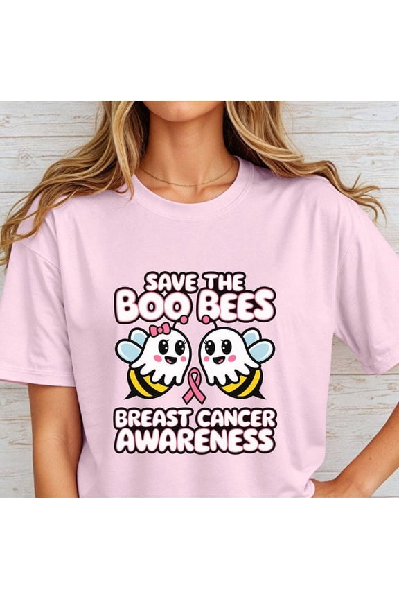 Save the Boo Bees Shirt Unisex, Breast Cancer Awareness Month, Cute Bee Shirt, Breast Cancer Support Tee, Pink Ribbon Shirt