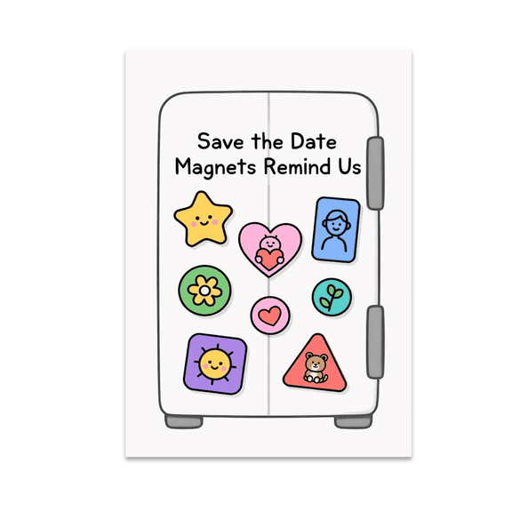 Save the Date Magnets Remind Us - Wedding Planner - 13x19 Poster Print