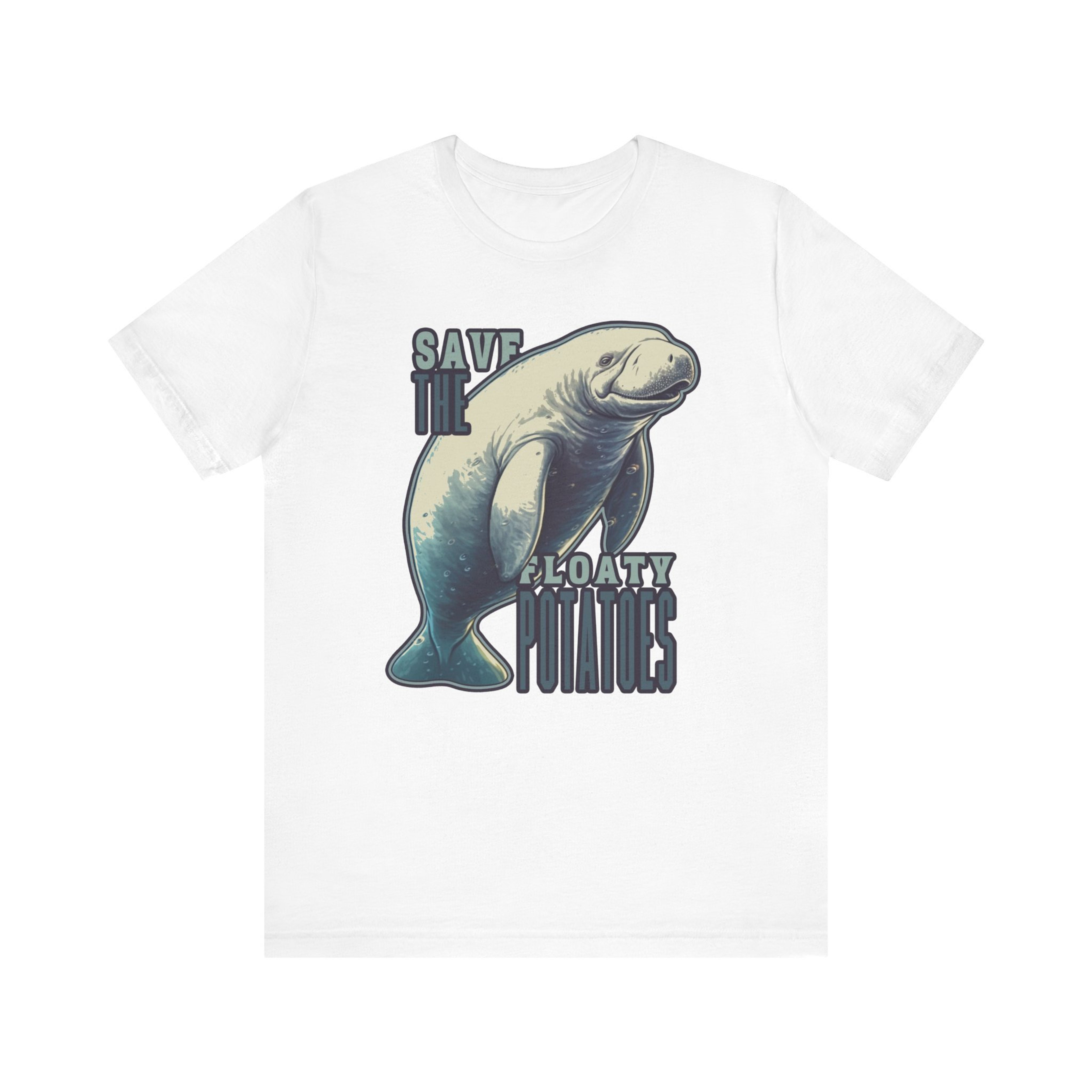 Save the Floaty Potatoes Funny Manatee Shirt - Ocean Life Awareness Tee