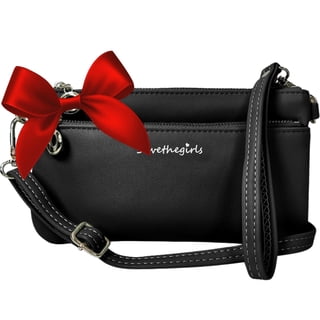 Save the Girls Cell Phone Purse - Touch Screen Women’s Crossbody Handbags (Bella) - Clutch & Crossbody Phone Case (Black)