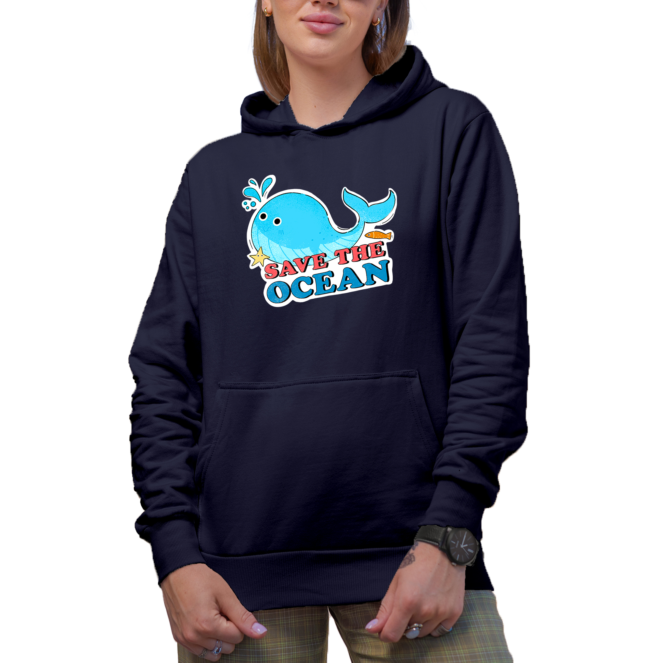 Save the Ocean & Cute Whale Art, Earth Day & Environmentalist Merch ...