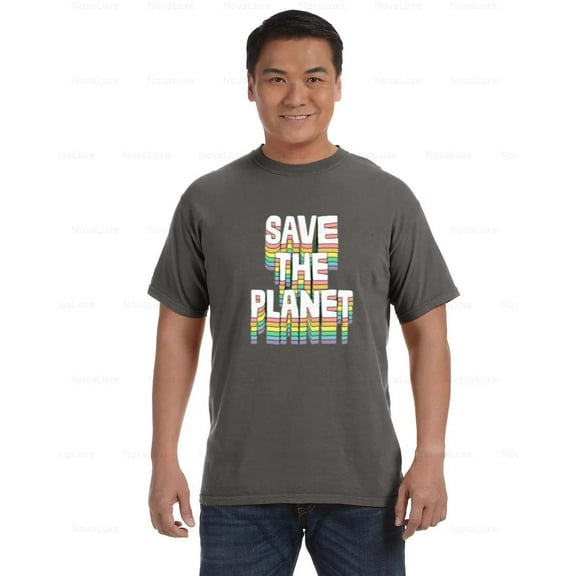 Save the Planet Comfort Color T-Shirt Original Typography Eco Statement, Unisex, up to size 4XL