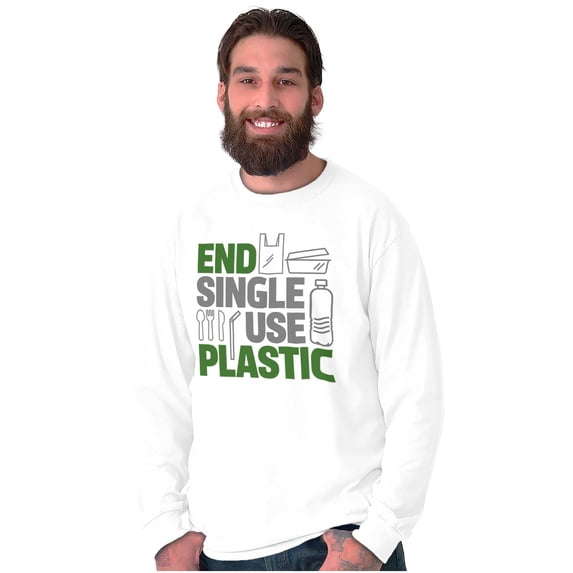 Save the Planet Go-Green Earth Day Plus Size Long Sleeve Graphic Tee Shirt Brisco Brands 2X