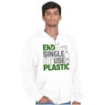 thumbnail image 1 of Save the Planet Go-Green Earth Day Unisex Fleece Graphic Zip Up Hoodie Brisco Brands 2X, 1 of 5
