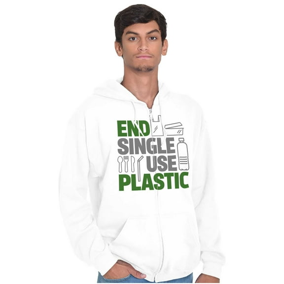 Save the Planet Go-Green Earth Day Zip Up Hoodie Men's Women's Brisco Brands X