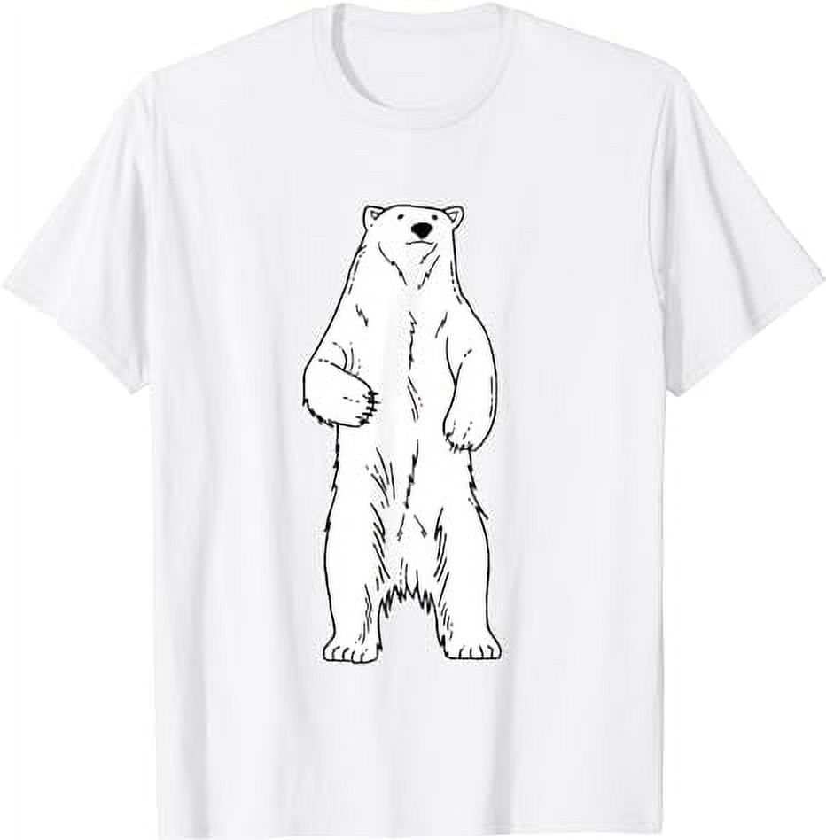 Save the Polar Bears Standing White Polar Bear T-Shirt - Walmart.com