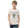 thumbnail image 1 of Save the Turtles Shirt – Perfect for Boys & Girls | Eco-Friendly & Cute Youth Short Sleeve T-Shirt (Heather Dust, M), 1 of 3