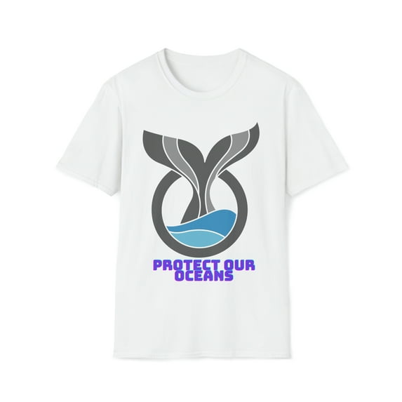 Save the Whales Protect Our Oceans Unisex Casual Cotton Pullover T-Shirt