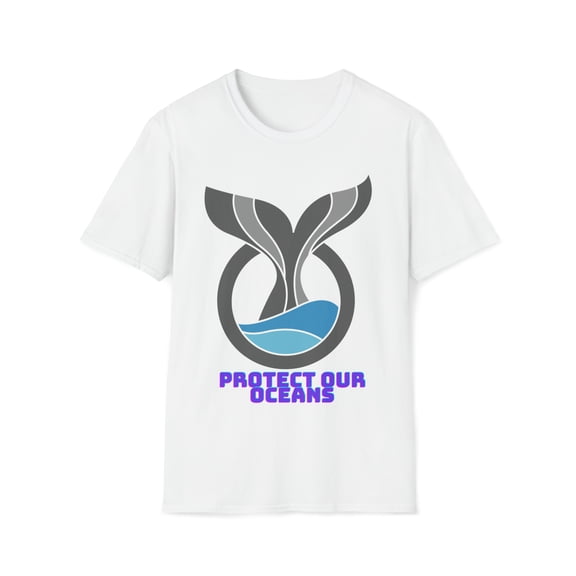 Save the Whales Protect Our Oceans Unisex Casual Cotton Pullover T-Shirt