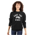 thumbnail image 1 of Save the Winos Rhinoceros Wine Lover Women Crewneck Sweatshirt Brisco Brands S, 1 of 6