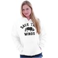 thumbnail image 1 of Save the Winos Rhinoceros Wine Lover Women Plus Size Graphic Pullover Hoodie Brisco Brands 3X, 1 of 4