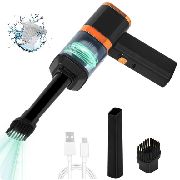 Save up to 50% Skegnu Car Vacuum With Powerful Suction Mini Vacuum For Crevices Keyboard Cleaner USB Rechargeable for Car Home and Office Cleaning