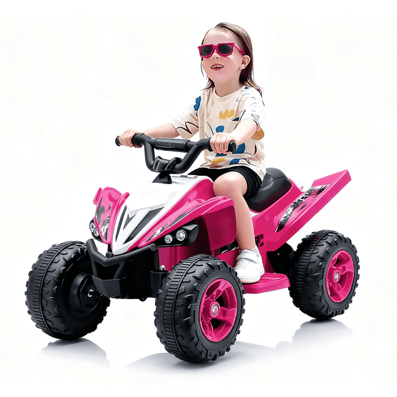 SaveJoy 12V ride on Toddler Electric Car, Dual Motor Ride On Toy with 2 Speed Modes and Parent Remote Gift for Kids 3-6 Years, Pink