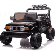 SaveJoy Toyota 24V Powered Ride on Car for Kids, 2 Seater Electric Ride on Toys with Parent Remote Control, Spring Suspension, Black