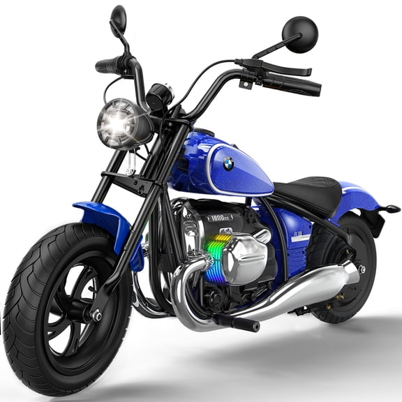 SaveJoy BMW Licensed 24V 9Ah Kids Ride On Motorcycle, Powered Electric Dirt Bike with Removable Training Wheels and Suspension for Boys Girls Ages 3-8, Blue