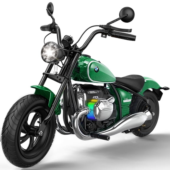 SaveJoy BMW Licensed 24V 9Ah Kids Ride On Motorcycle, Powered Electric Dirt Bike with Removable Training Wheels and Suspension for Boys Girls Ages 3-8, Green