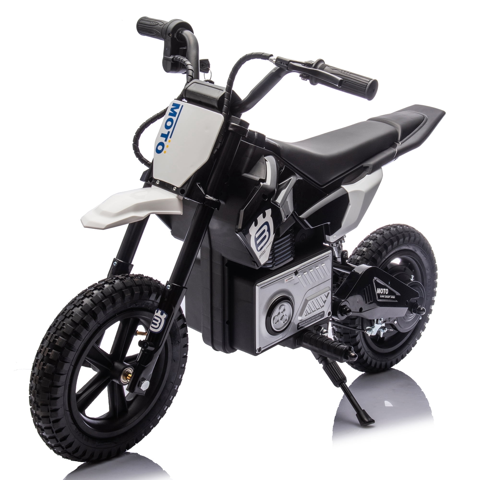 SaveJoy 24V Kids Electric Motorcycle, 200W High-Speed Motor, Ride on Toys for toddlers 5-15, Black
