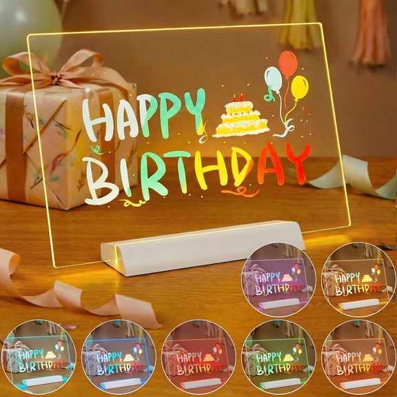 SaveJoy Rechargable 11.8"X7.9" LED Drawing Board for Kids, LED Light-Up Dry Erase Board with 7-Color, Glow Neon Doodle Night Light for Toddlers Kids