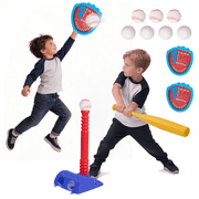 SaveJoy Kids T-Ball Set, Outdoor Baseball Toys for Toddlers Age 2-3-4, Toss & Catch Game Set Sport Gifts for Boys Girls