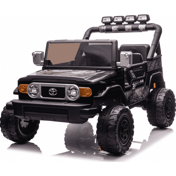SaveJoy Toyota 24V Powered Ride on Car for Kids, 2 Seater Electric Ride on Toys with Parent Remote Control, Spring Suspension, Black