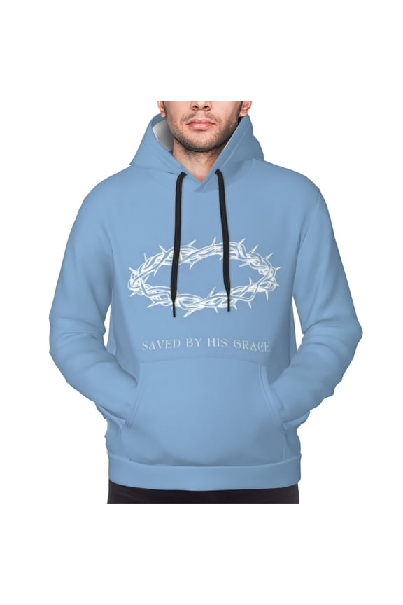 Saved By Grace Hoodies For Men Hoodie Pullover Long Sleeve Hooded Sweatshirt With Pockets