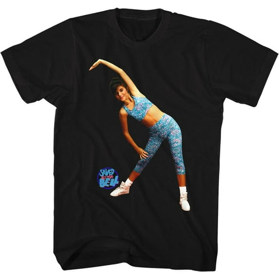 Saved By The Bell Aerobics Black Adult T-Shirt