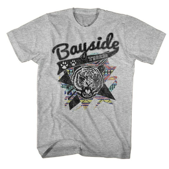 Saved By The Bell Aztec Tigers Gray Heather Adult T-Shirt 4Xl