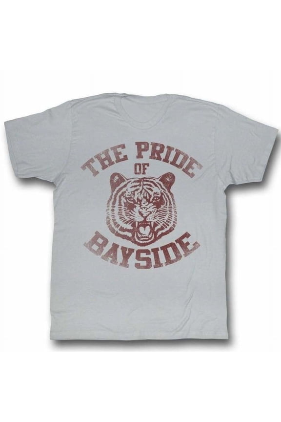 Saved By The Bell Bayside Fade Gray Heather Adult T-Shirt S
