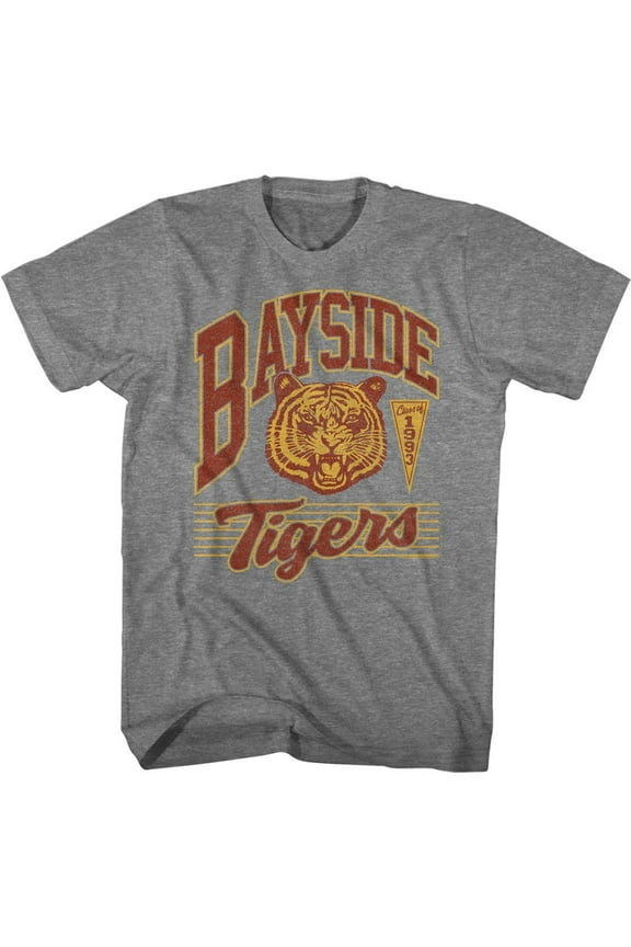 Saved By The Bell Bayside Tigers Graphite Heather Adult Classic T-Shirt
