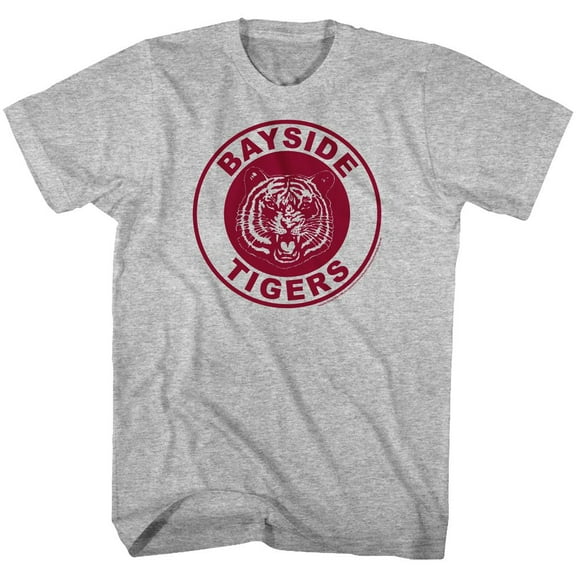 Saved By The Bell Bayside Tigers Gray Heather Adult T-Shirt Xlt