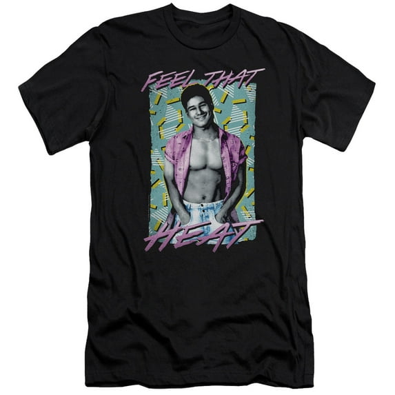 Saved By The Bell Heated Adult 30/1 T-Shirt Black