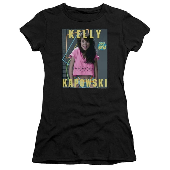 Saved By The Bell Kelly Kapowski Junior Women's T-Shirt Sheer Black