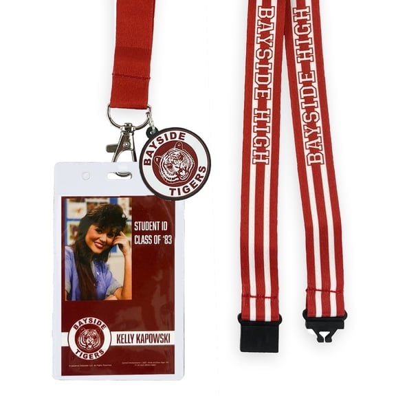 Saved By The Bell Lanyard Bayside High Zack Morris Breakaway ID Badge Holder Keychain