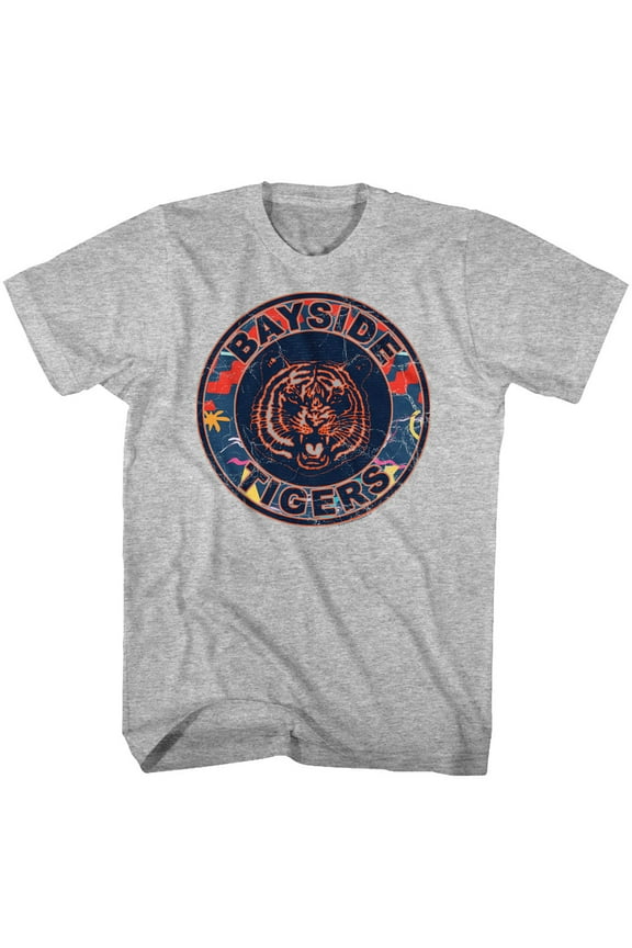 Saved By The Bell Pattern Gray Heather Adult T-Shirt