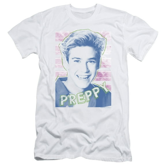 Saved By The Bell Preppy Adult 30/1 T-Shirt White
