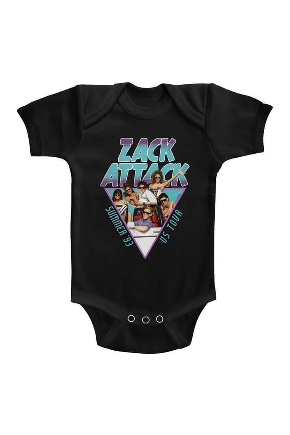 Saved By The Bell Summer Tour 93 Black Infant S/S Bodysuit 12M