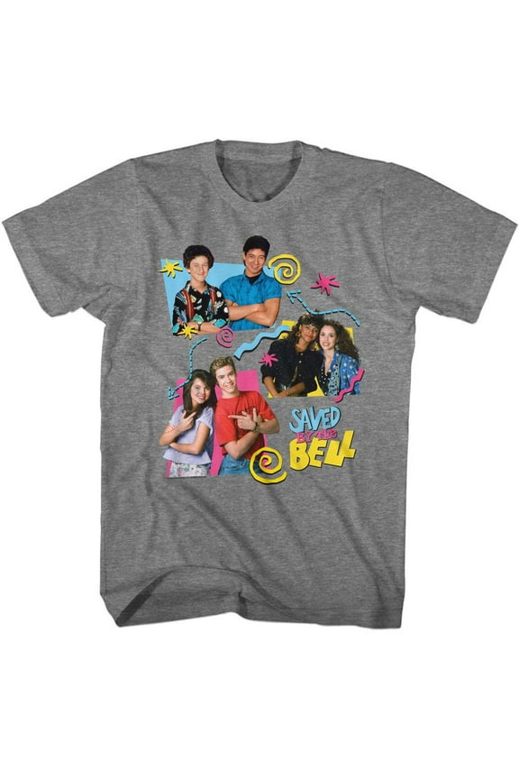 Saved By The Bell Three Boxes Graphite Heather T-Shirt