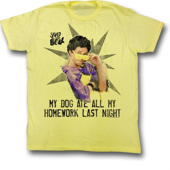 Saved By The Bell Tv My Homework Adult Short Sleeve T Shirt