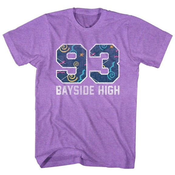 Saved By The Bell Tv Pattern Varsity Adult Short Sleeve T Shirt