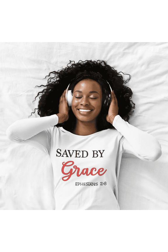 Saved by Grace White Long Sleeve