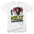 thumbnail image 1 of Saved by The Bell I Heart Kelly Kapowski Unisex Adult T Shirt (X-Large) White, 1 of 6