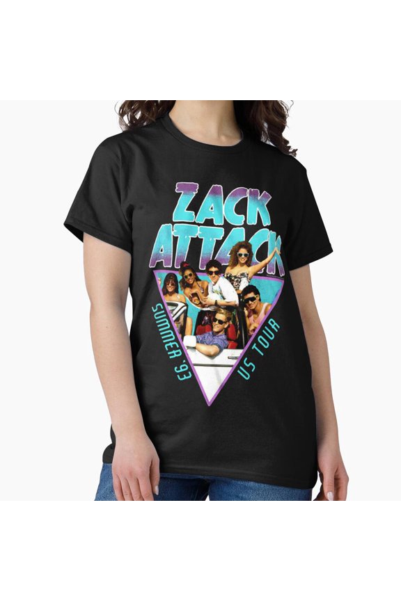 Saved by The Bell Zack Attack US Tour Summer 1993 G6336, for Unisex – Extended Sizes Up to 5XL