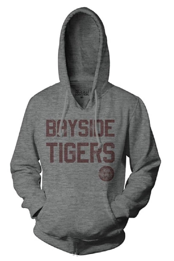 Saved by the Bell Bayside Tigers Gray Hoodie Sweatshirt