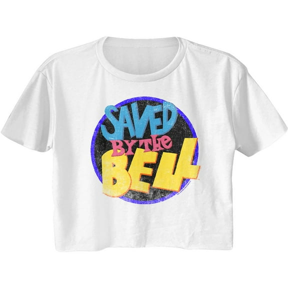 Saved by the Bell CBTB Logo White Women's Crop T-Shirt