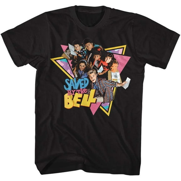Saved by the Bell Group Triangles Black T-Shirt