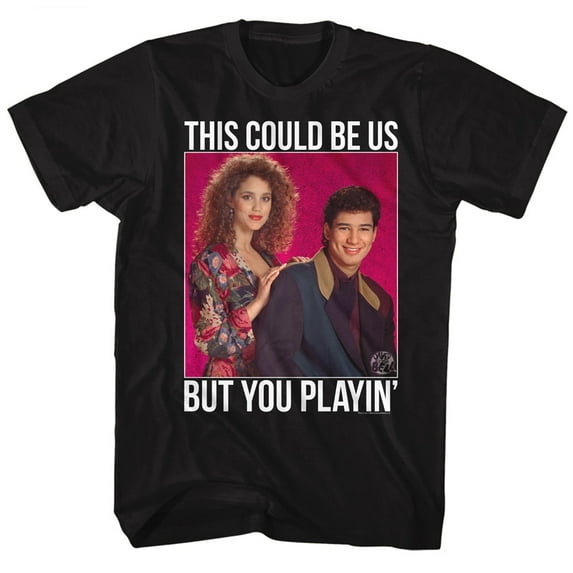 Saved by the Bell Playin Dots Black T-Shirt