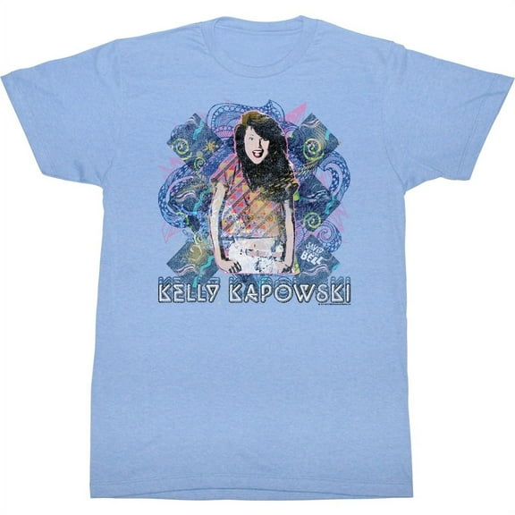 Saved by the Bell Retro Kapowski Light Blue Heather T-Shirt