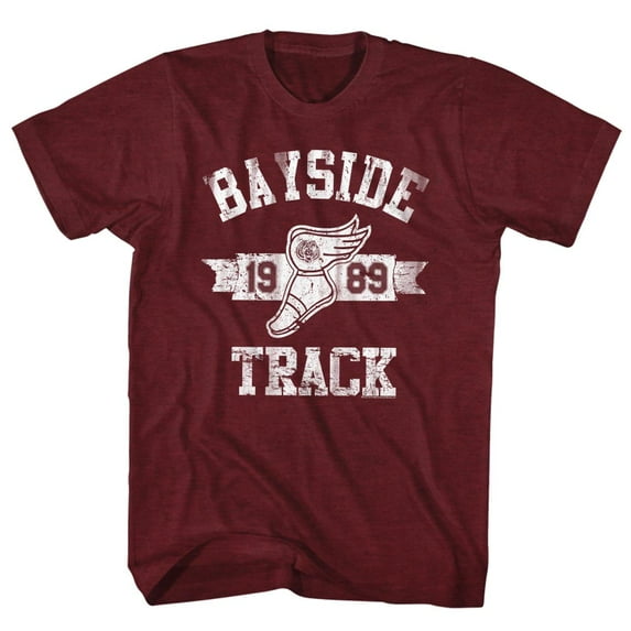 Saved by the Bell Track Vintage Maroon Heather T-Shirt